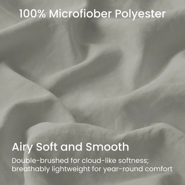 Ultra Soft Brushed Microfiber Fitted Sheet Only, Grey - GOKOTTA